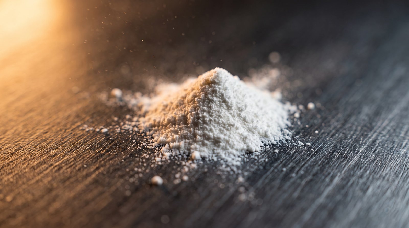Macro photograph of modified starch powder
